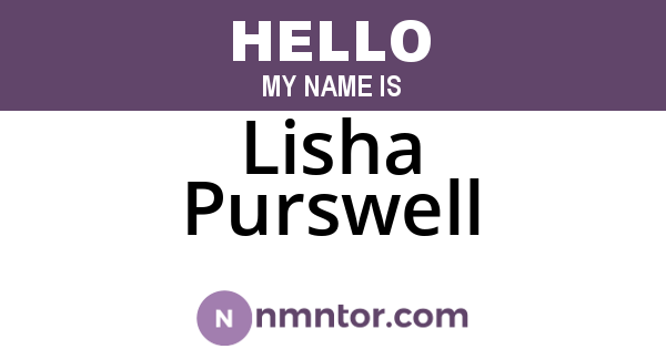 Lisha Purswell