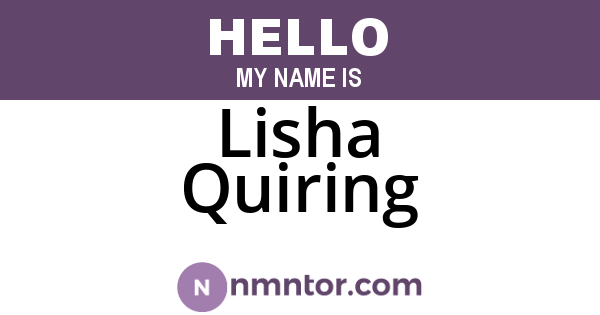 Lisha Quiring
