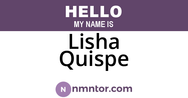 Lisha Quispe