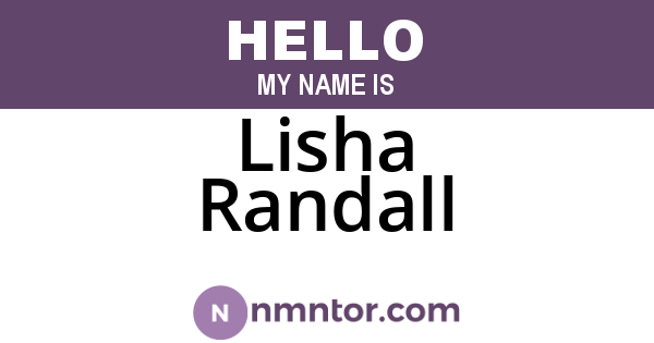Lisha Randall