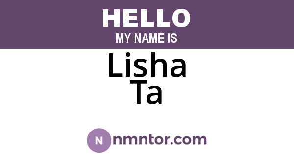 Lisha Ta
