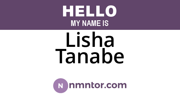 Lisha Tanabe
