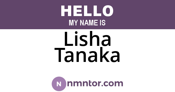 Lisha Tanaka
