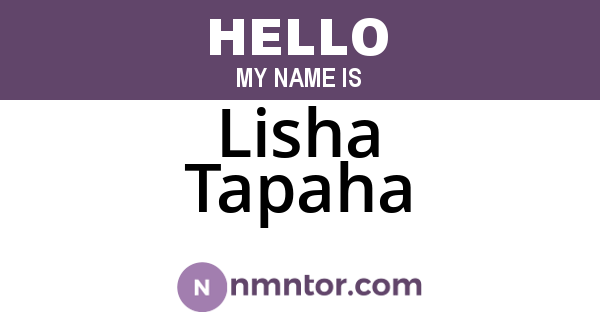 Lisha Tapaha