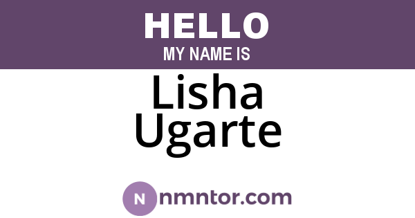 Lisha Ugarte
