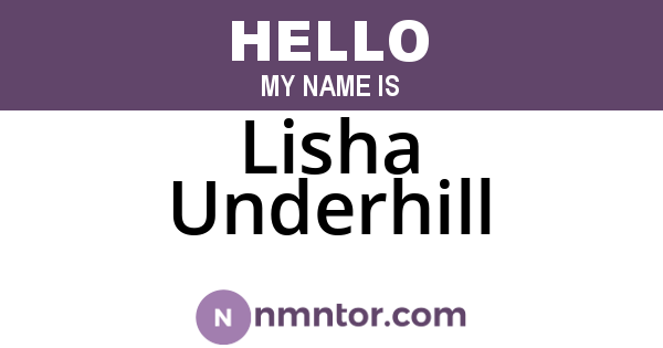 Lisha Underhill