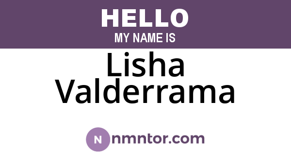 Lisha Valderrama