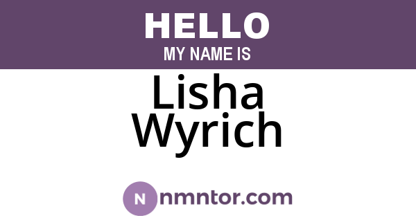 Lisha Wyrich