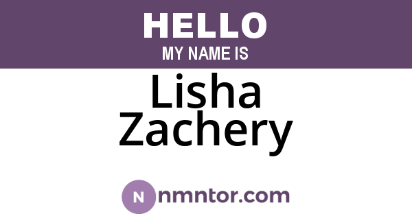 Lisha Zachery