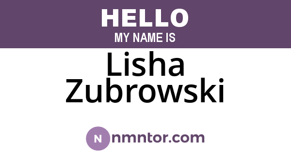 Lisha Zubrowski