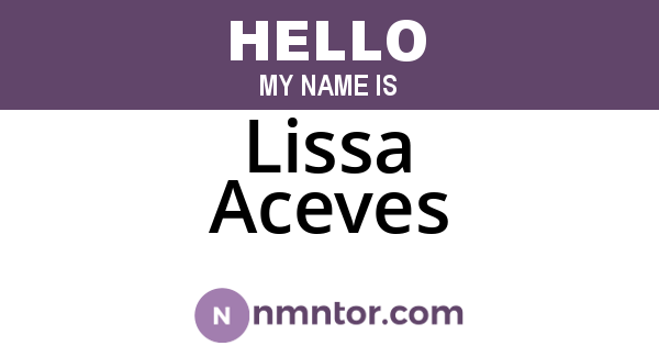Lissa Aceves