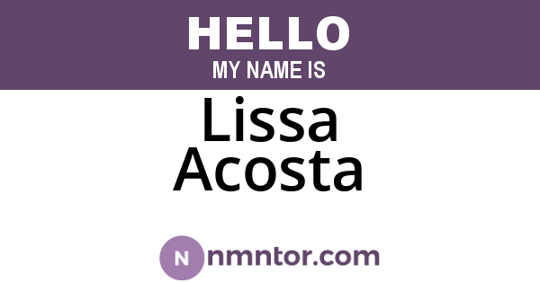 Lissa Acosta
