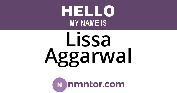 Lissa Aggarwal