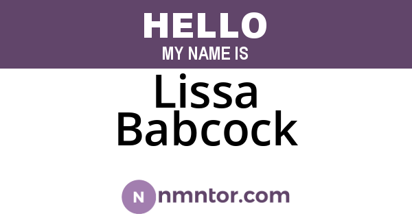 Lissa Babcock