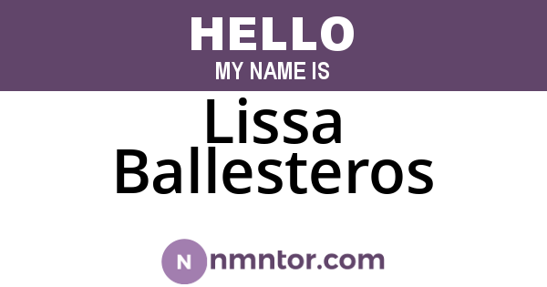 Lissa Ballesteros