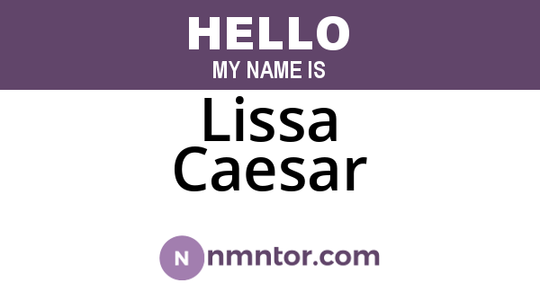 Lissa Caesar