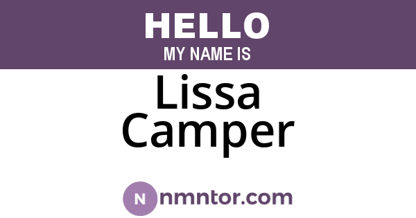 Lissa Camper