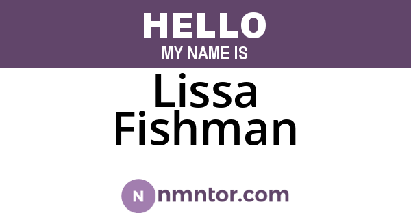 Lissa Fishman