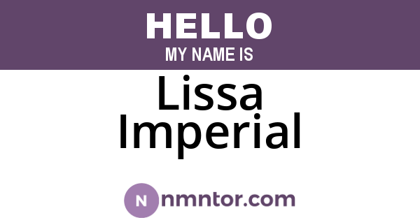 Lissa Imperial
