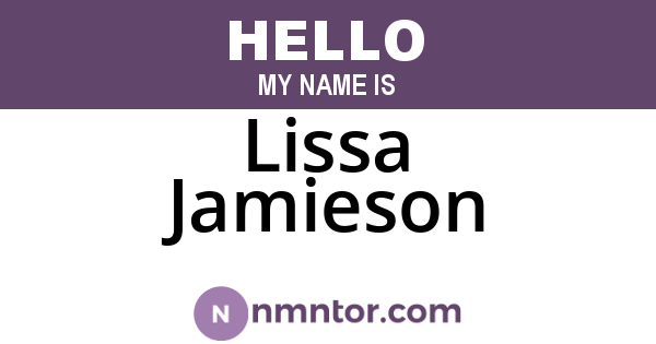 Lissa Jamieson