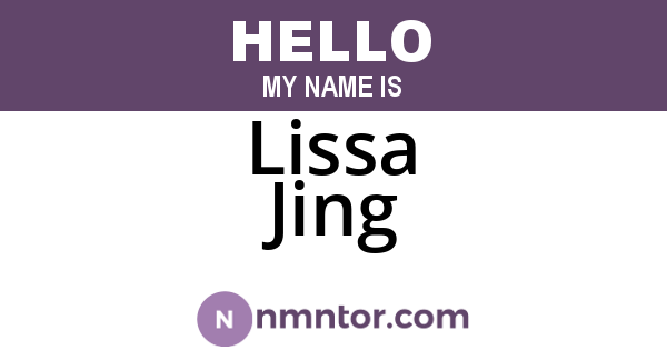Lissa Jing
