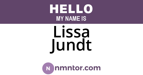 Lissa Jundt