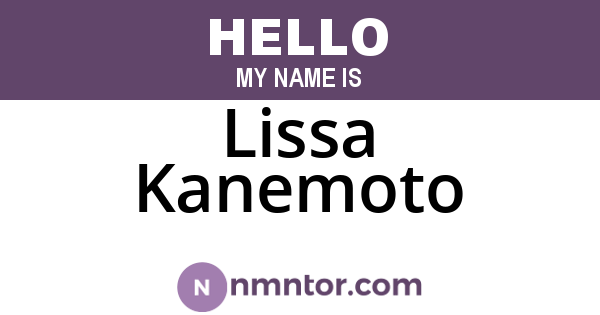 Lissa Kanemoto
