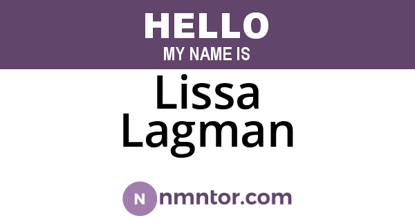 Lissa Lagman