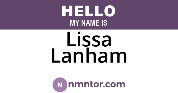 Lissa Lanham