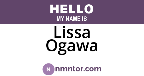 Lissa Ogawa