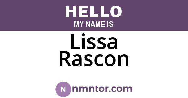 Lissa Rascon