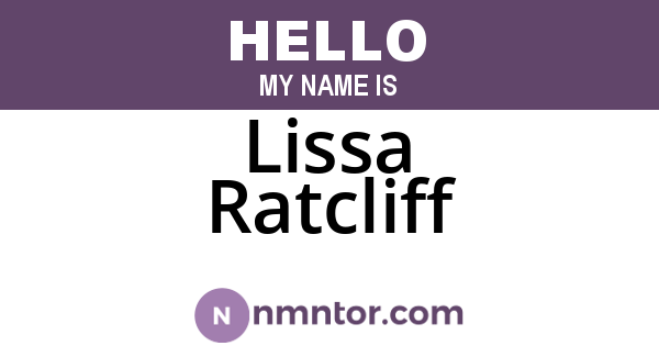 Lissa Ratcliff