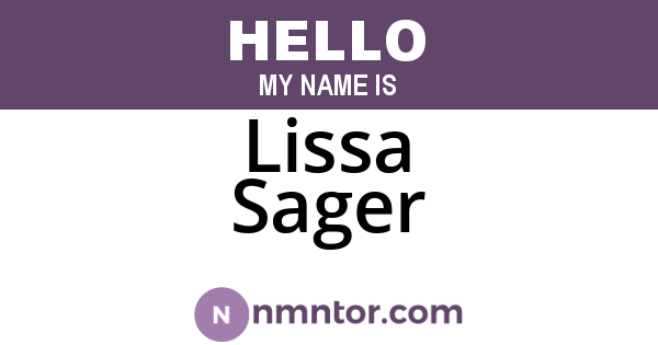 Lissa Sager