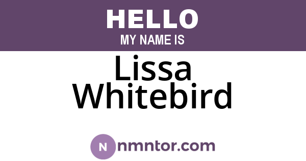 Lissa Whitebird