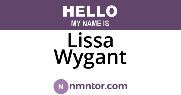 Lissa Wygant