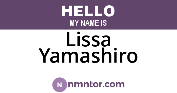 Lissa Yamashiro