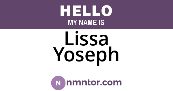 Lissa Yoseph