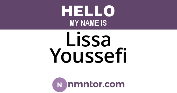 Lissa Youssefi