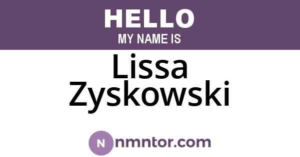 Lissa Zyskowski
