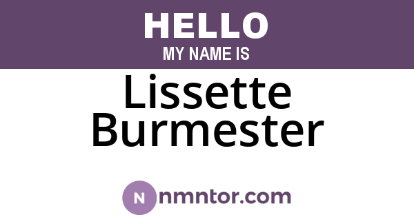 Lissette Burmester