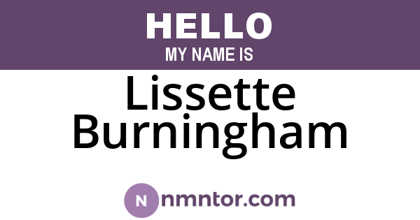 Lissette Burningham