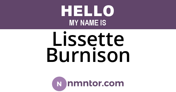 Lissette Burnison