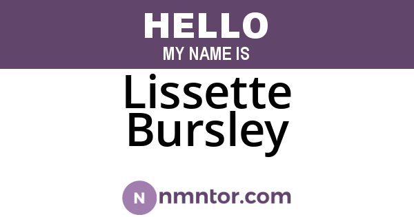 Lissette Bursley