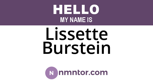 Lissette Burstein