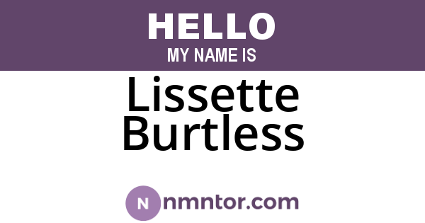 Lissette Burtless