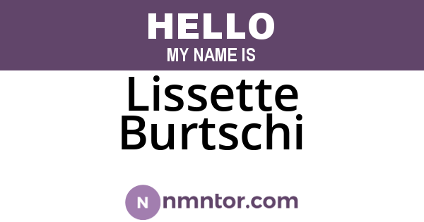 Lissette Burtschi