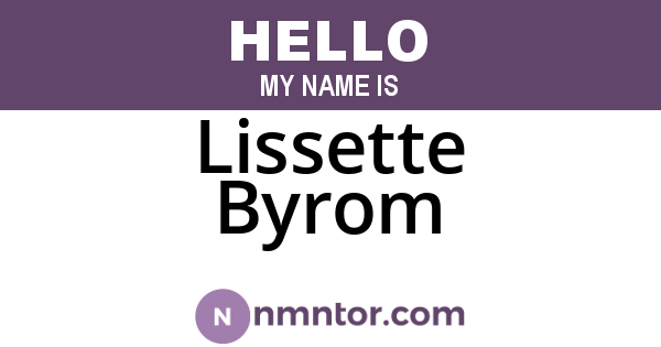 Lissette Byrom