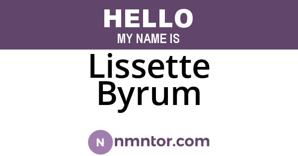Lissette Byrum