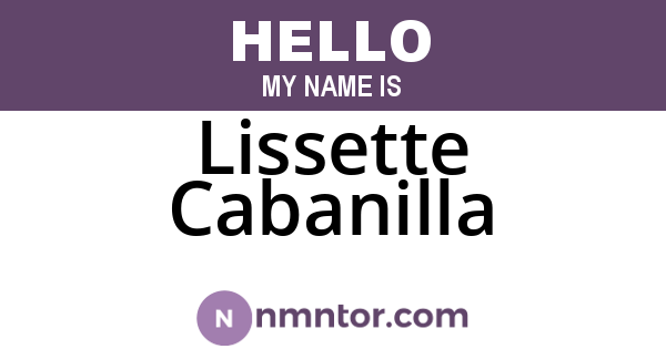 Lissette Cabanilla