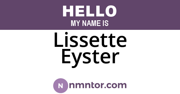 Lissette Eyster